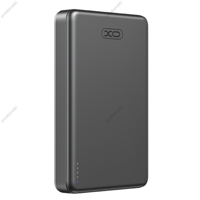 Повербанк портативний акумулятор Power bank XO PR296 Metal Magnetic Fast Charging магнітний 15W 10000 mAh Grey